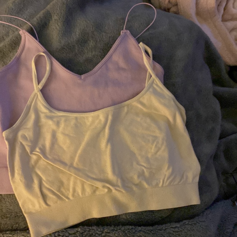 Set of 2 camisole bralettes, Size S.